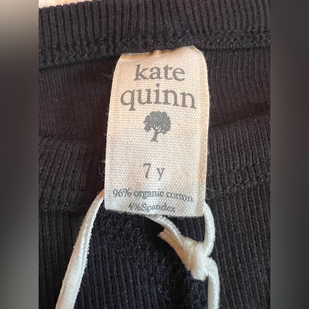 NEW 2 KATE QUINN girls Boxy Tee Shirts Solid Short sleeve Rust & Black - size 7y - Picture 3 of 6